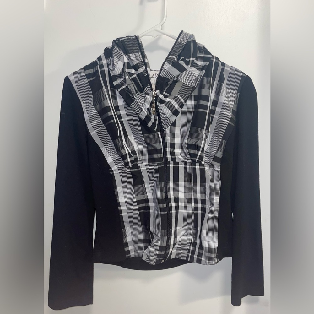 Vintage Joseph Ribkoff Monochrome Plaid Jacket